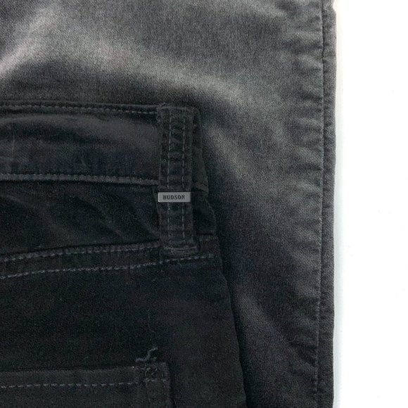 Hudson Nico Velvet Super Skinny Black Gray Ombre Jean Size 30 - Picture 11 of 16